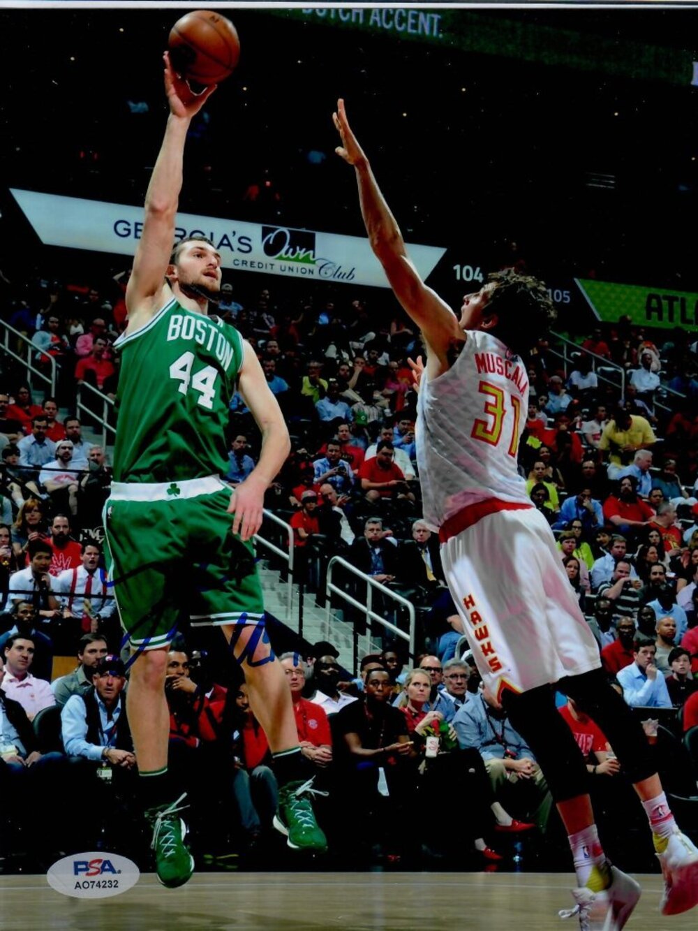 Tyler Zeller NBA Boston Celtics Signed 8X10 Photo PSA Certified AO74232